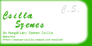 csilla szenes business card